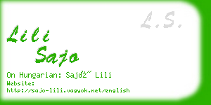 lili sajo business card